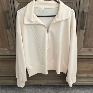 Chic Cream‎ Women's Half-Zip Sweater